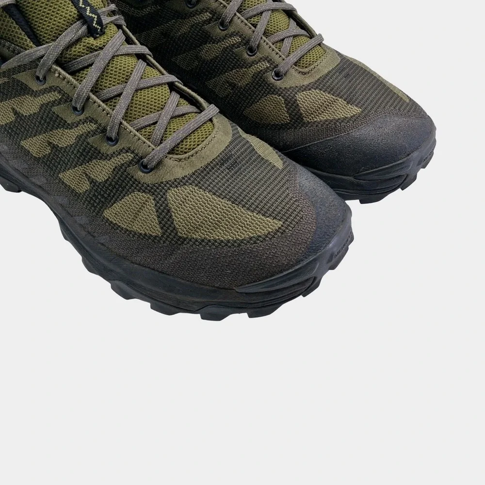 Merrell Speed Eco Hiking Boots Mens Size 12 Green Waterproof Trail Ankle Combat